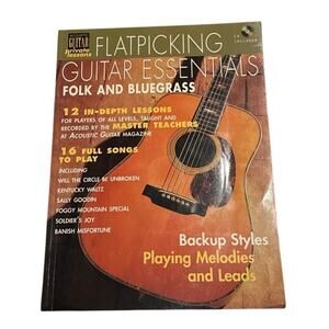 Flatpicking TAB Guitar Essentials Folk Bluegrass Song Music Book CD Diagrams
